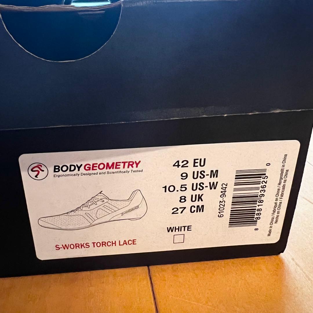 S-WORKS TORCH LACE 白 WHITE 42 27cm