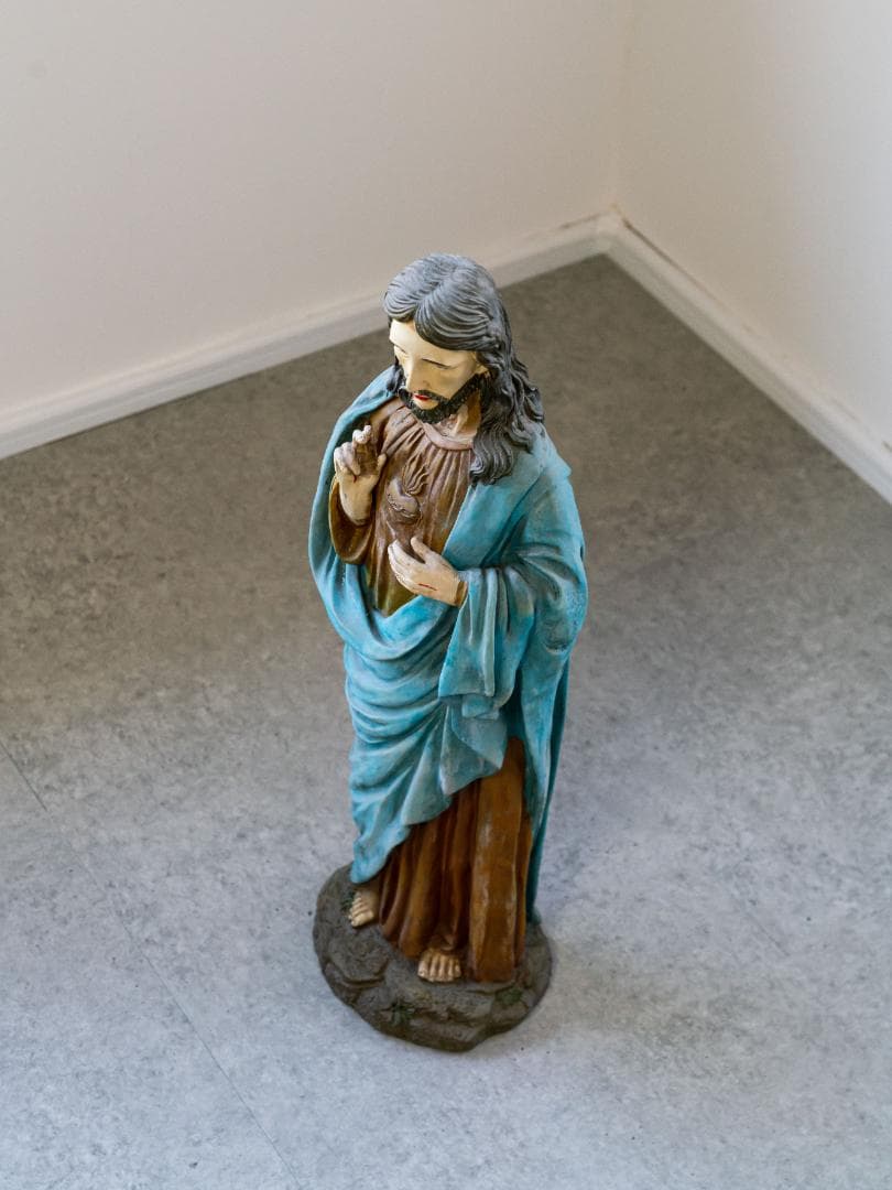 イエス・キリスト像 Jesus Statue アンティーク 木彫り彫刻
