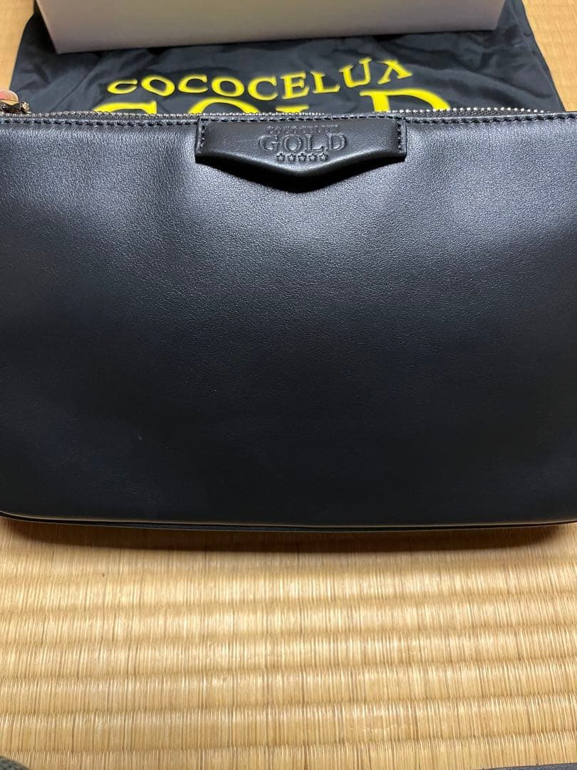 COCOCELUX GOLD レザーバッグ 黒