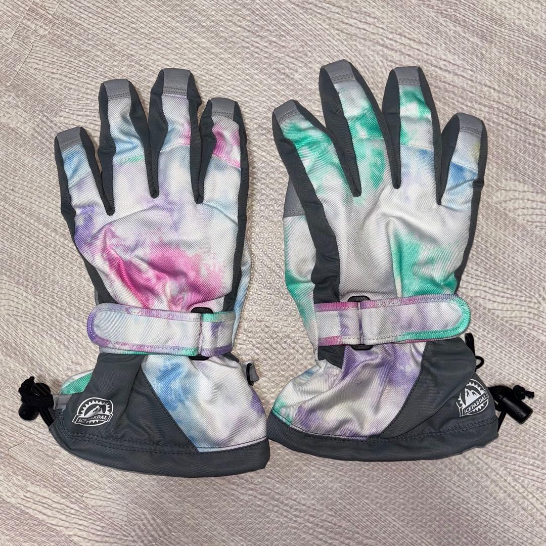 【着用2回・5点セット】スノボウェア上下・ゴーグル・グローブ・ニット帽付