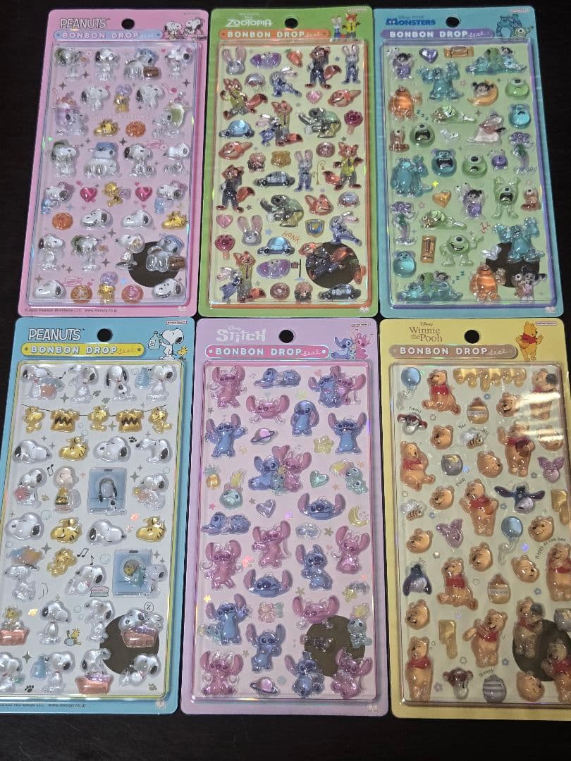 正規品ボンボンドロップ　ディズニー　ズートピア　モンスターズインク　スヌーピー