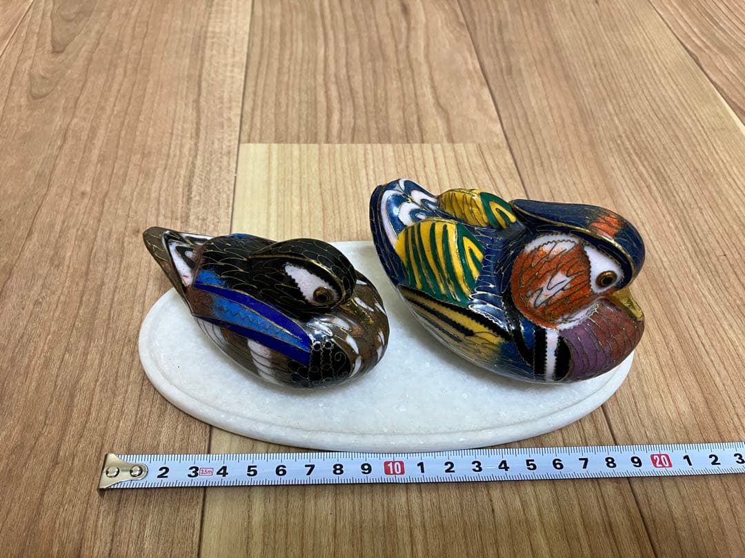 水鳥　陶器　オブジェ　置物　インテリア　工芸品　美術品　古物　古美術