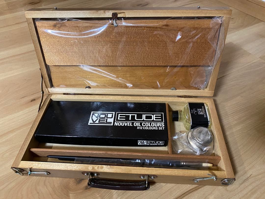 ETUDE 油絵具 12色セット 木製ケース付き