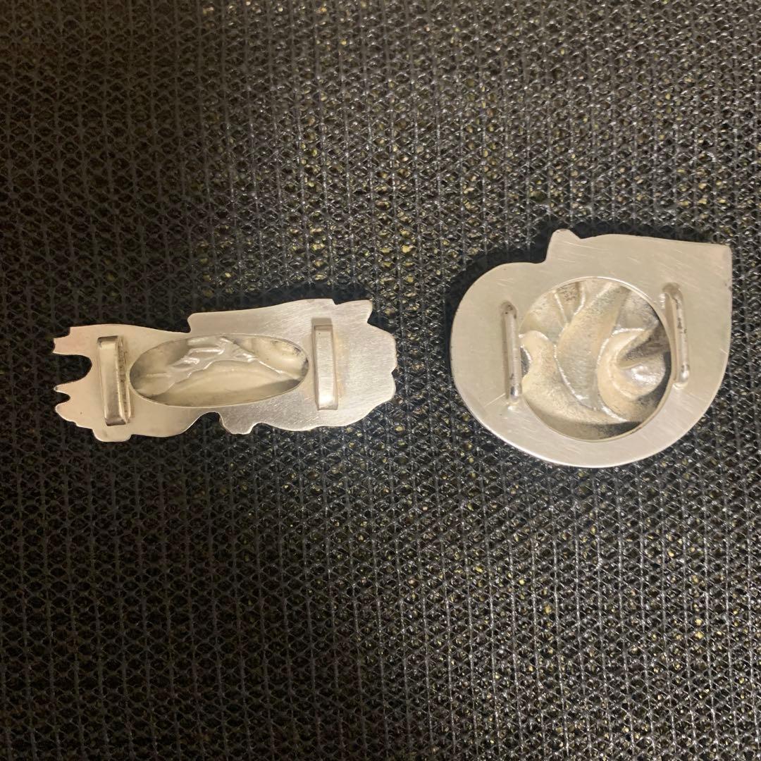 作家物　在銘　銀製　帯止　2個セット　送料込み