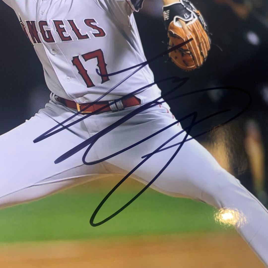 【証明書付き美品】大谷翔平フォト直筆サイン入り　六切　エンゼルス