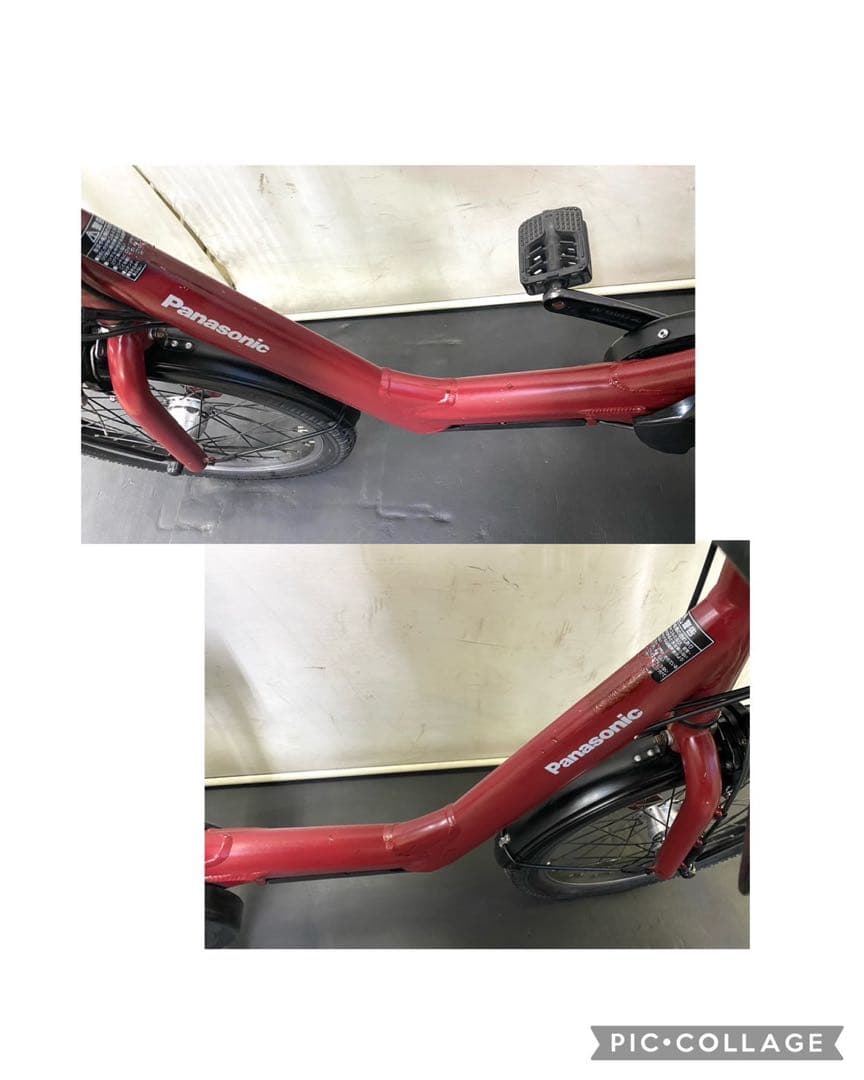 1年保証 送料無料　パナソニック　20インチ　子供乗せ　赤色　電動アシスト自転車