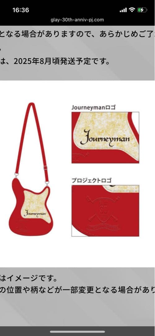 GLAY 30th AMEX アメックス 特典 ジャーニーマン ショルダーバッグ