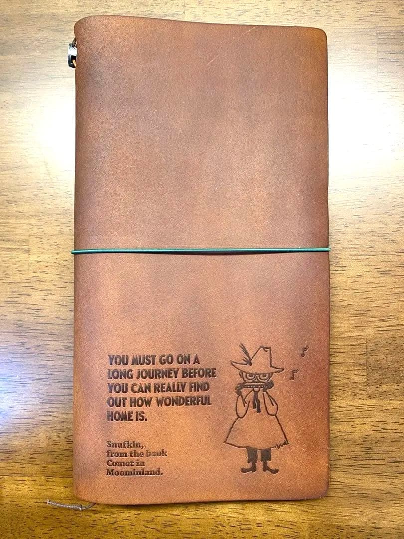 【ほぼ未使用】トラベラーズノート　限定　ムーミン　スナフキン　キャメル