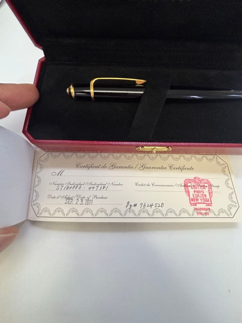 Cartier カルティエ ボールペン ブラック×ゴールド 箱付き