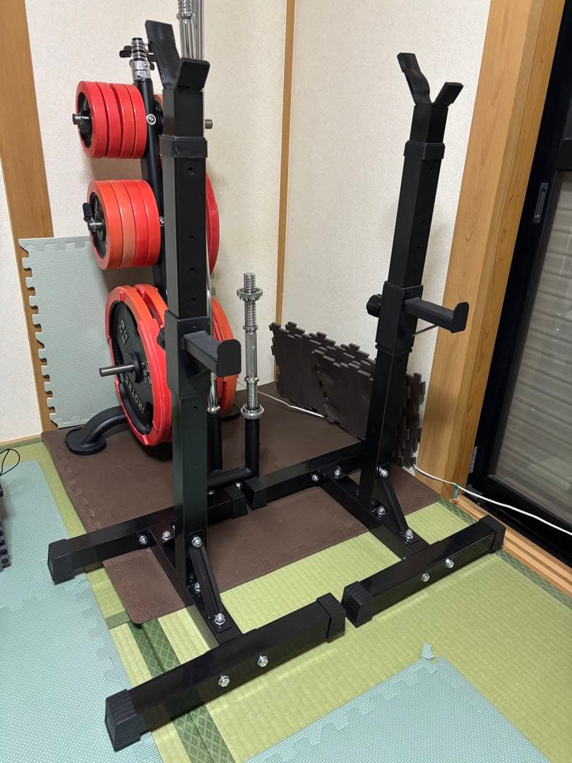 バーベルセット（バーベル・プレート・ラック・パッド付き）