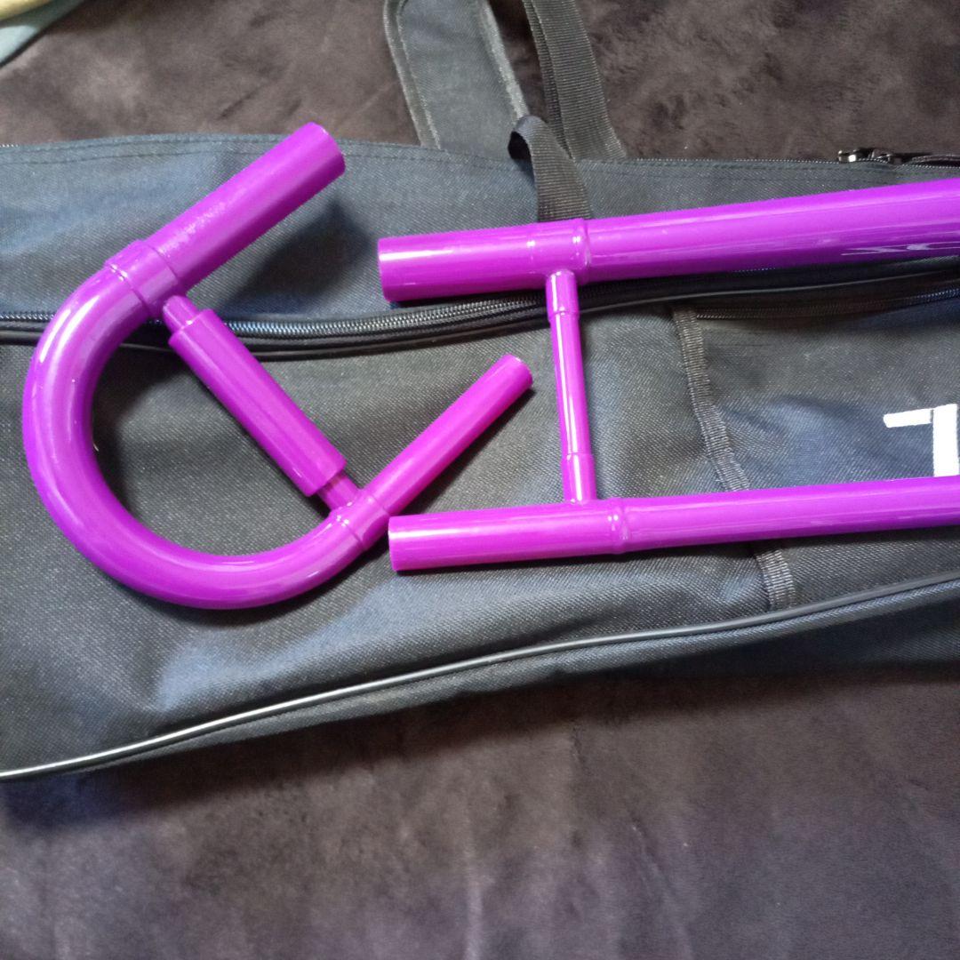 ZO プラスチックテナートロンボーン 本体 パープル ソフトケース マウスピース