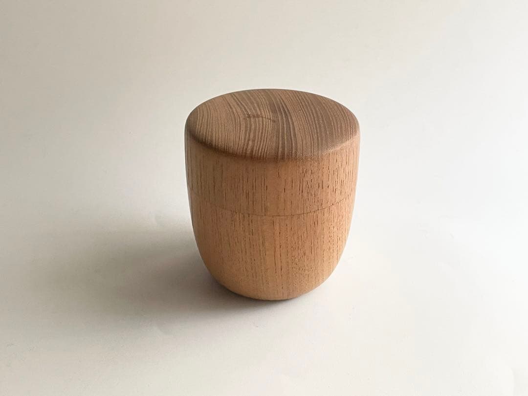 人間国宝　川北良造　神代欅　中棗　棗　共箱　茶器　茶入　木工芸