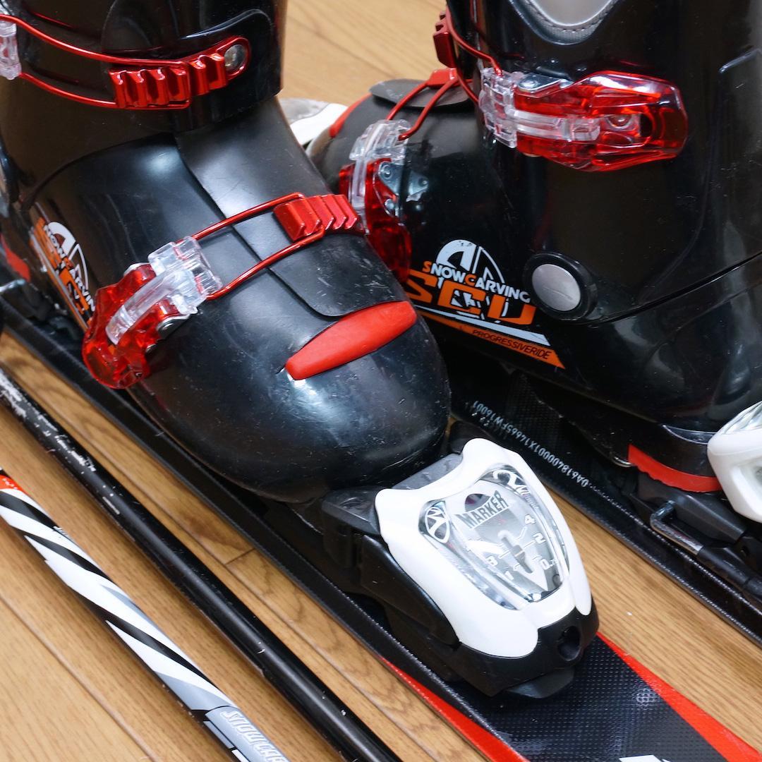 メンテ済 120cm 靴22cm NORDICA カービングスキーセット