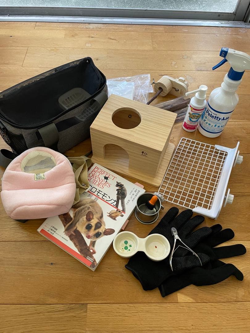 フクロモモンガ　アクリルケージ　飼育に使う諸々16点セット