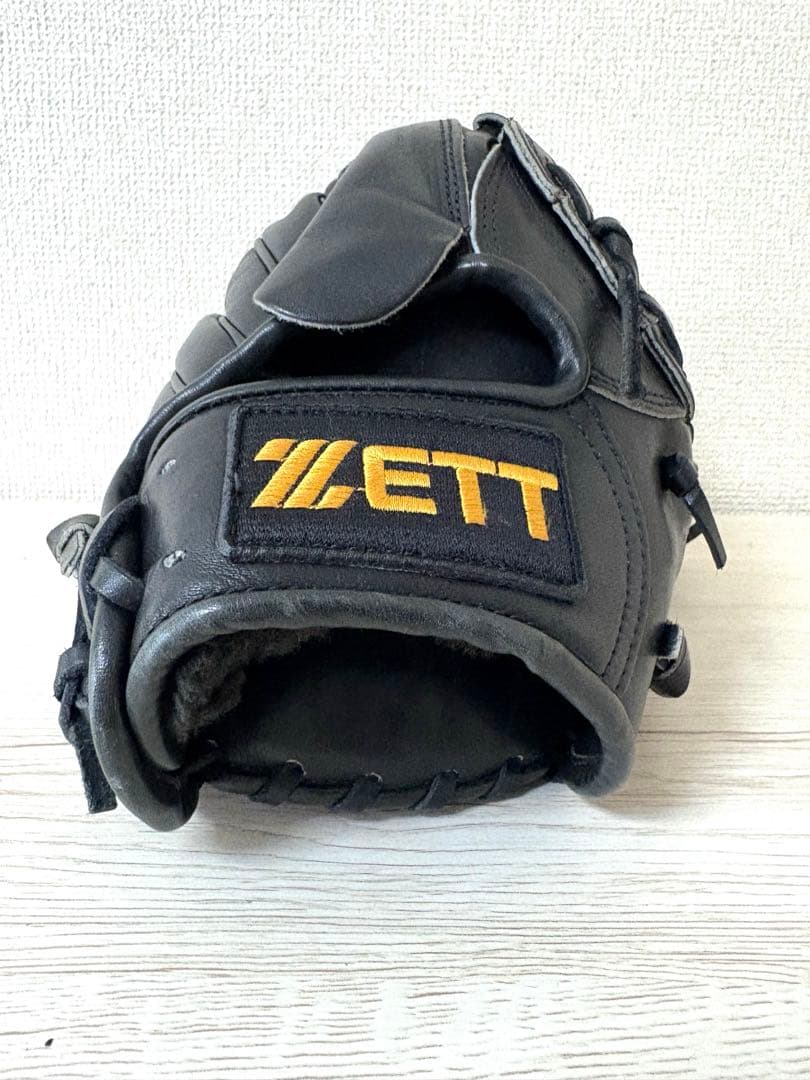 超美品　ZETT ゼット　プロステイタス　軟式グローブ　投手用　旧ラベル　黒