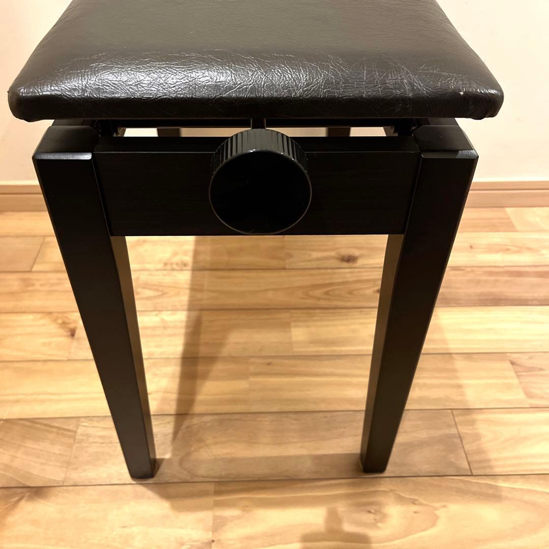 美品　ヤマハ　ピアノ椅子　 高さ調整可能　昇降式 ピアノイス ブラック　ブラウン