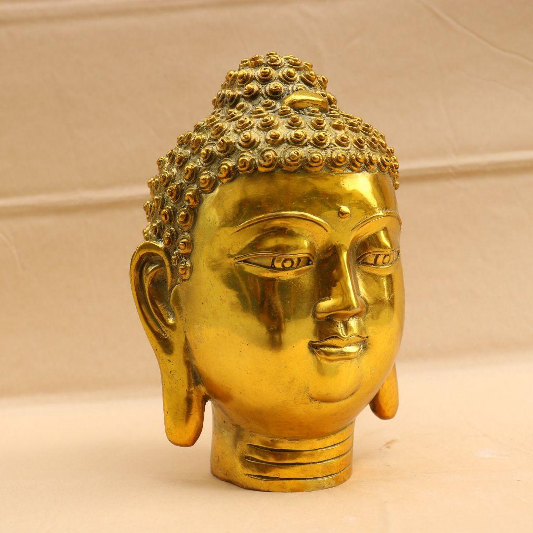 仏光が如来仏頭 工芸品 美術品 置物