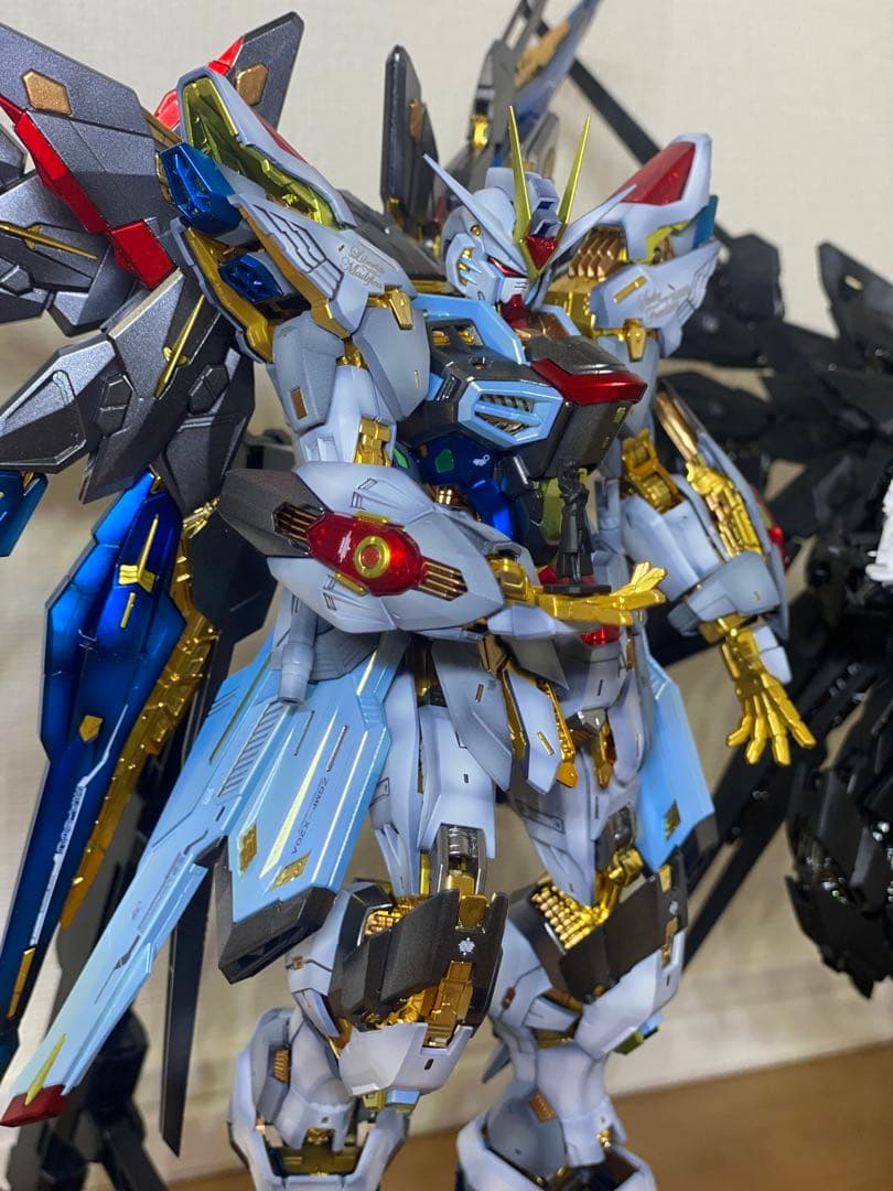MGEXサイズ1/100ストライクフリーダム塗装完成品+ミッドナイトコーティング