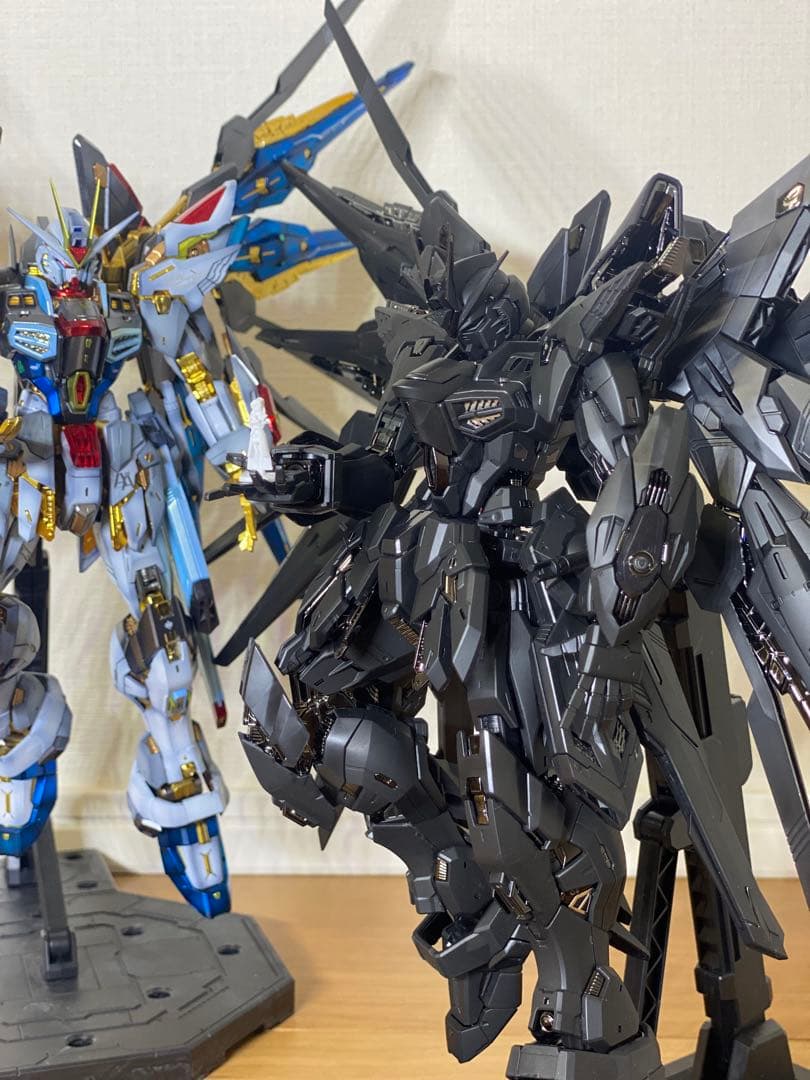 MGEXサイズ1/100ストライクフリーダム塗装完成品+ミッドナイトコーティング