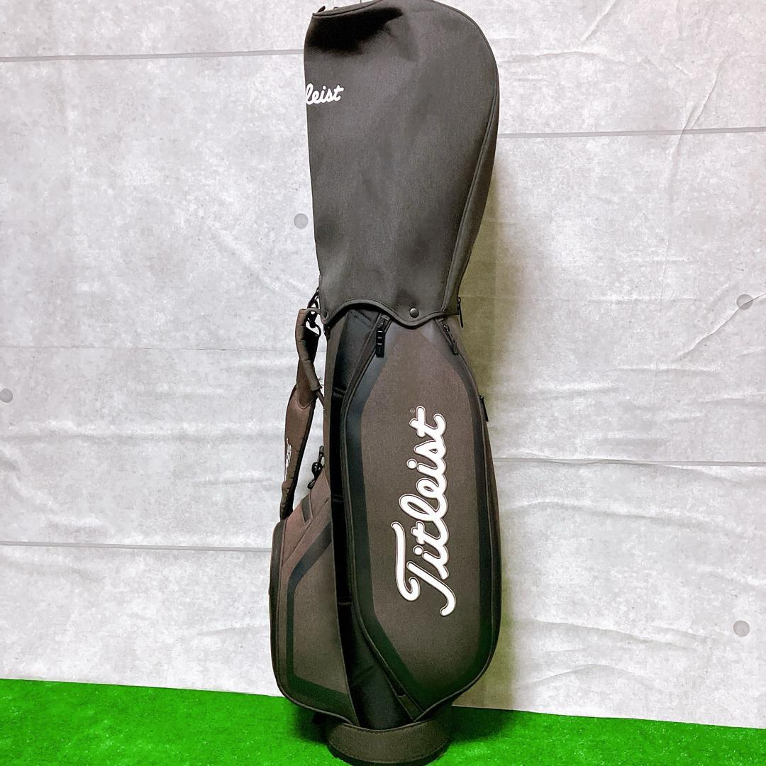 【極美品】titleist ゴルフ キャディバッグ CB191 杢ブラック 9型