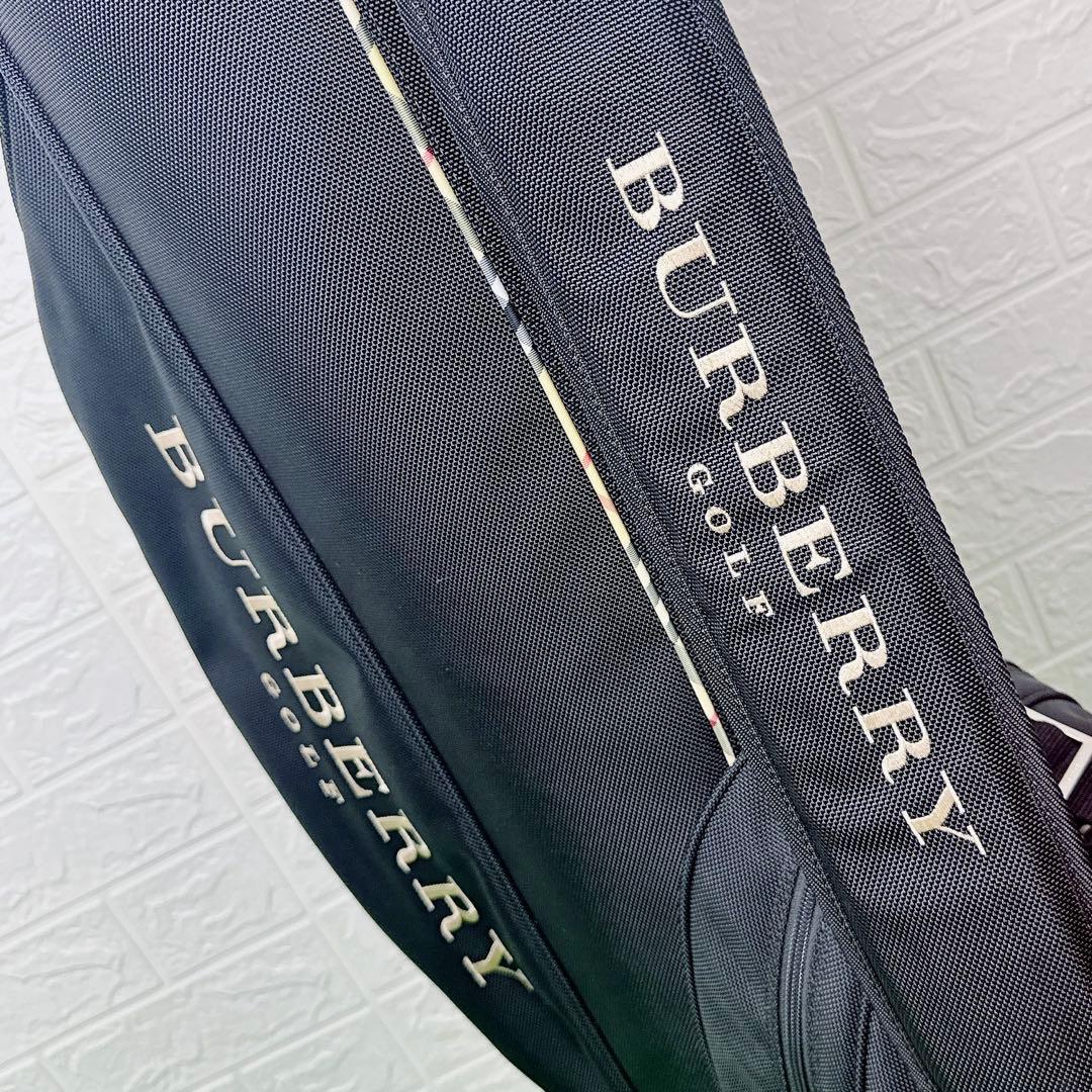 希少☆ バーバリー BURBERRY キャディバッグ ゴルフ 黒 ノバチェック