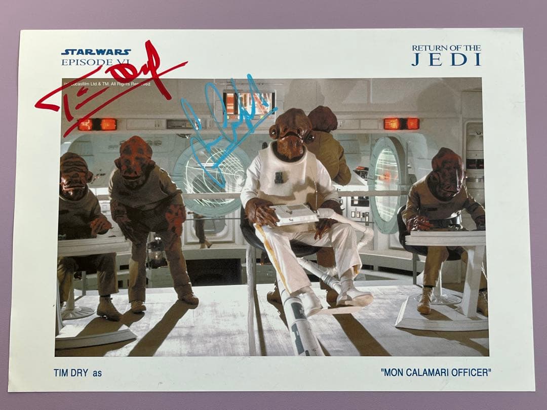 スターウォーズ　直筆サイン　２名　モン・カラマリ
