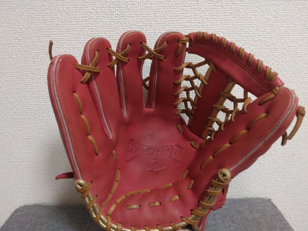 ミズノ一般軟式外野手 ウィルドライブレッド 左投げ(左利き)用