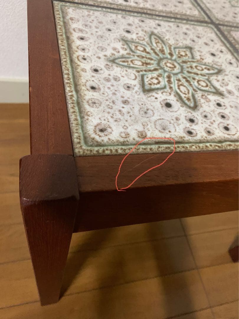 北欧ヴィンテージ 家具、タイルトップコーヒーテーブル