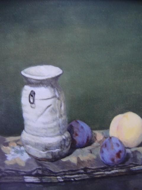 青木美知枝【静物】希少画集画、状態良好、新品高級額装付