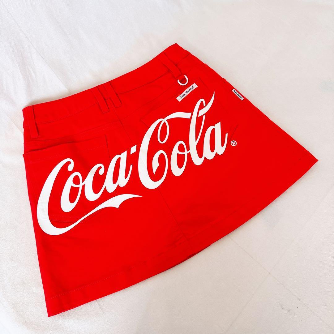 限定コラボ ビックロゴ ジャックバニー×コカコーラゴルフ スカート白 赤
