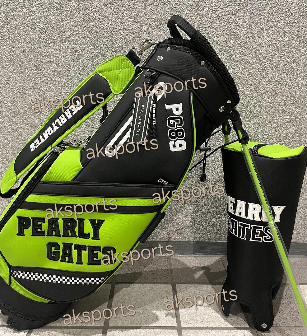 即発送現品限★PEARLY GATES キャディバッグ ブラック/グリーン