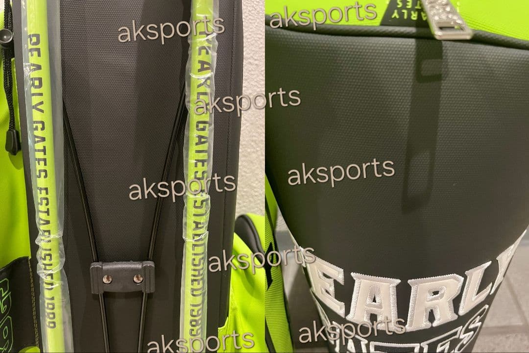 即発送現品限★PEARLY GATES キャディバッグ ブラック/グリーン