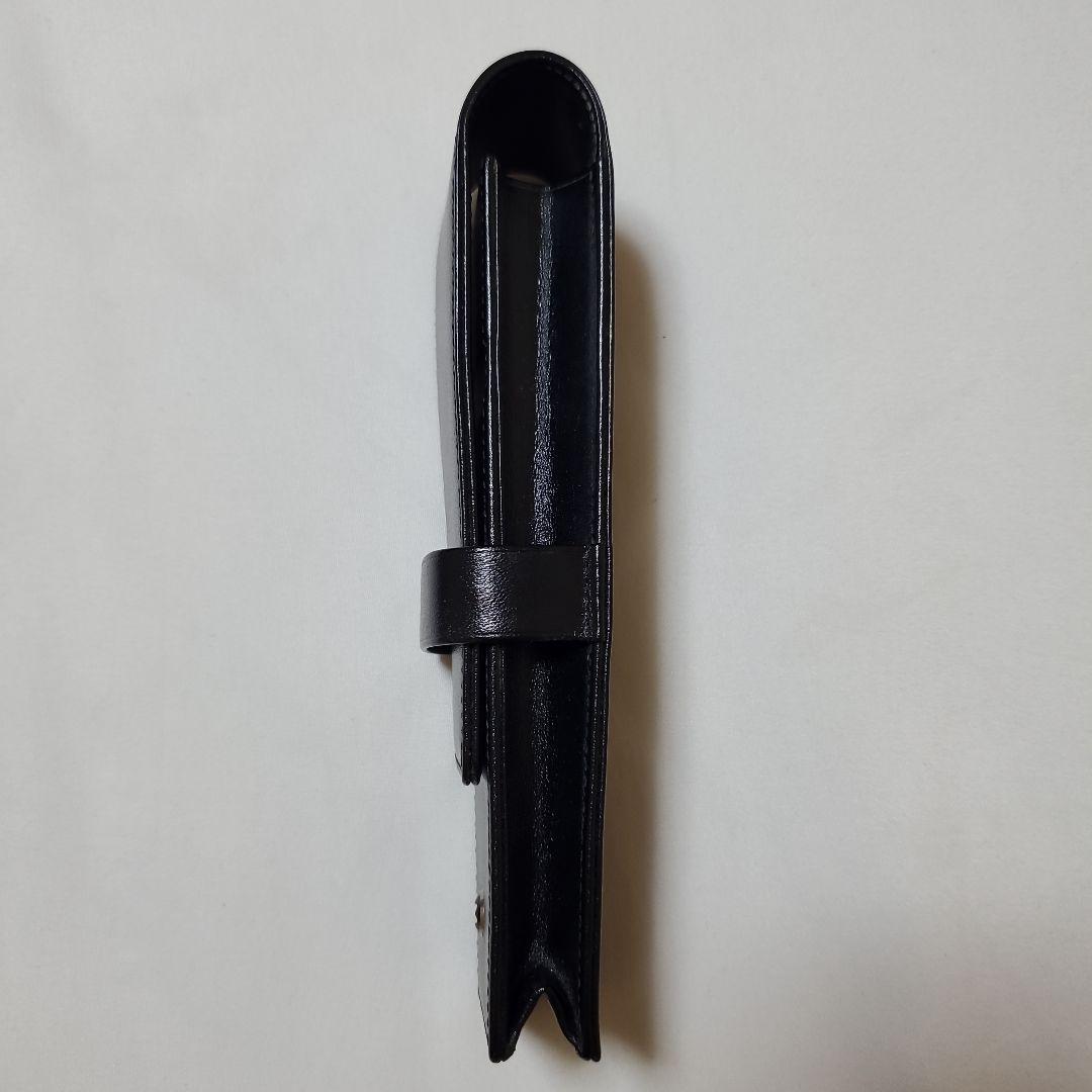 MONT BLANC ブラックレザー ペンケース 2本差し ボックス付き