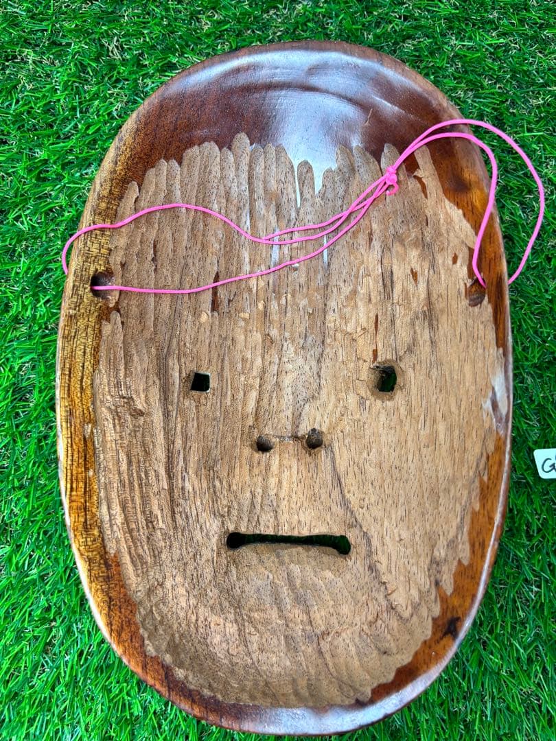 (G914) 能面 木彫り 面 神楽