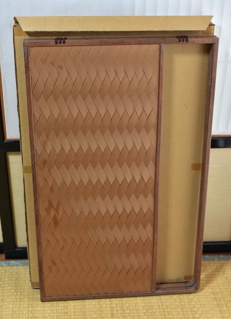 網代風炉先屛風　美品お茶道具／共箱