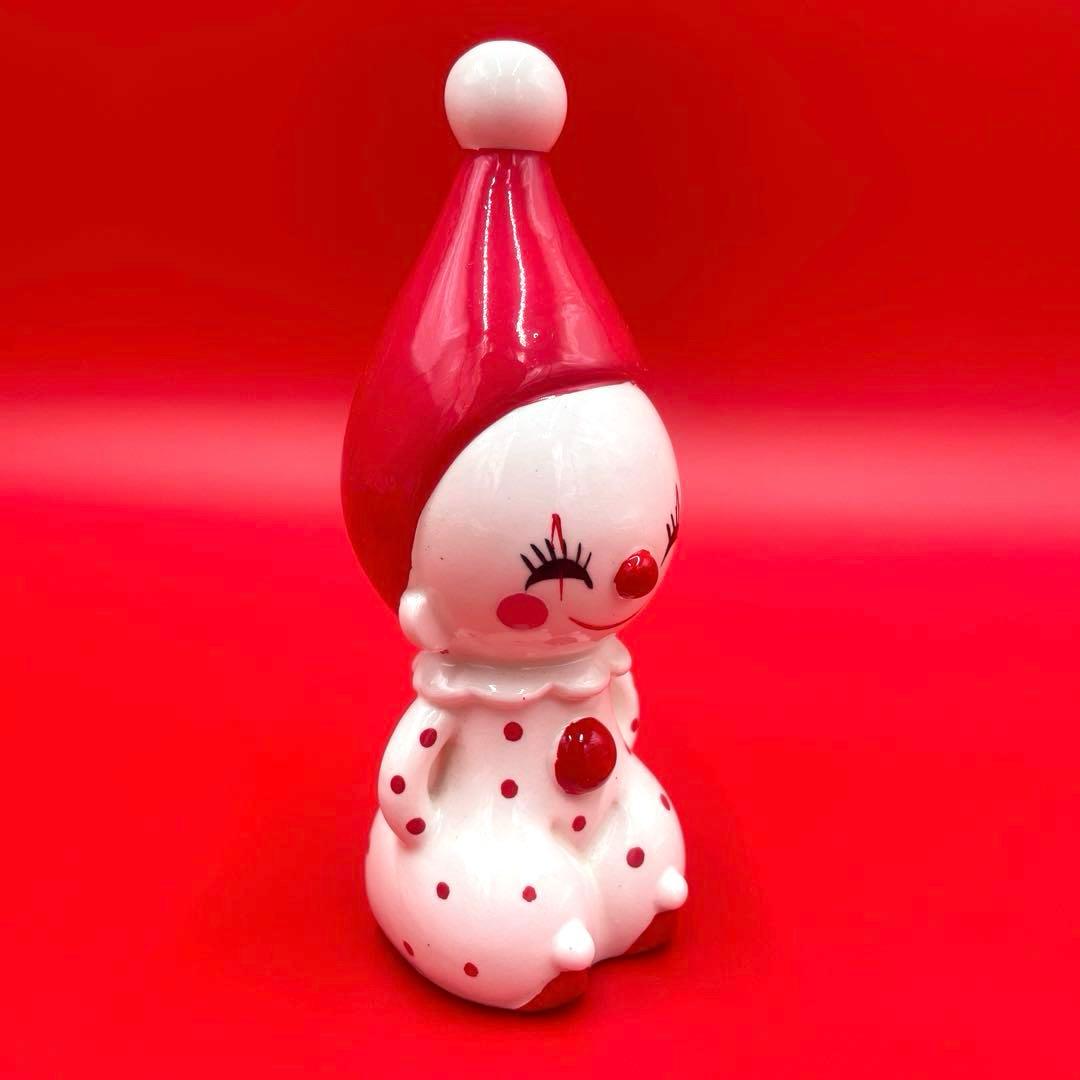 希少　箱付き　内藤ルネ　ピエロ　陶器製　置物　貯金箱　昭和　レトロ