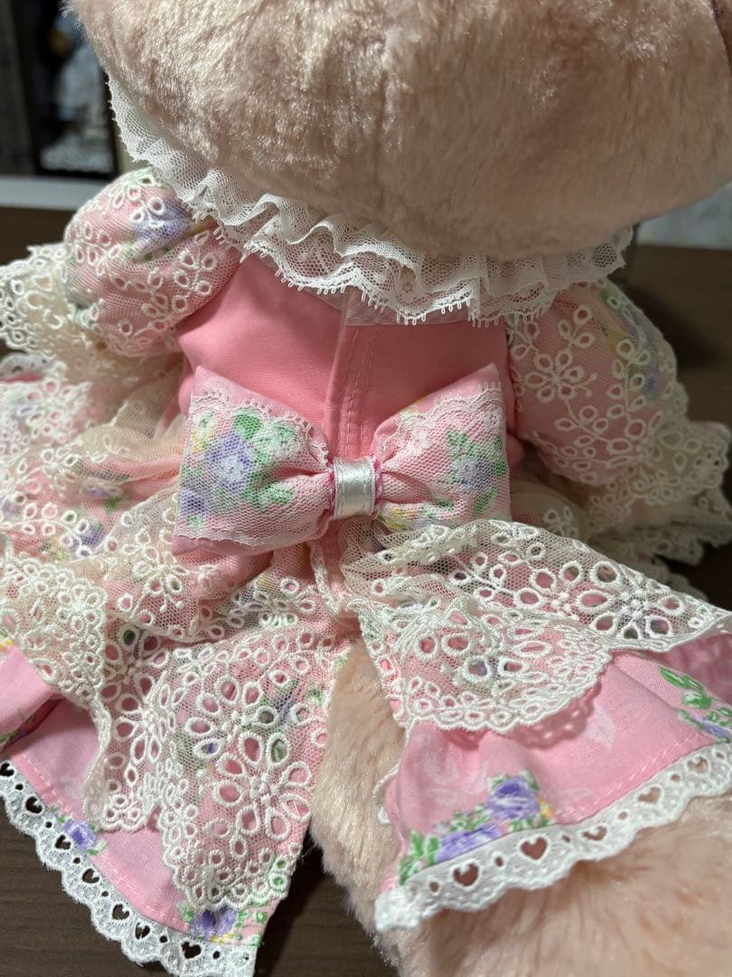 リーナベルぬいぐるみ(花飾り付きピンクドレス付き)