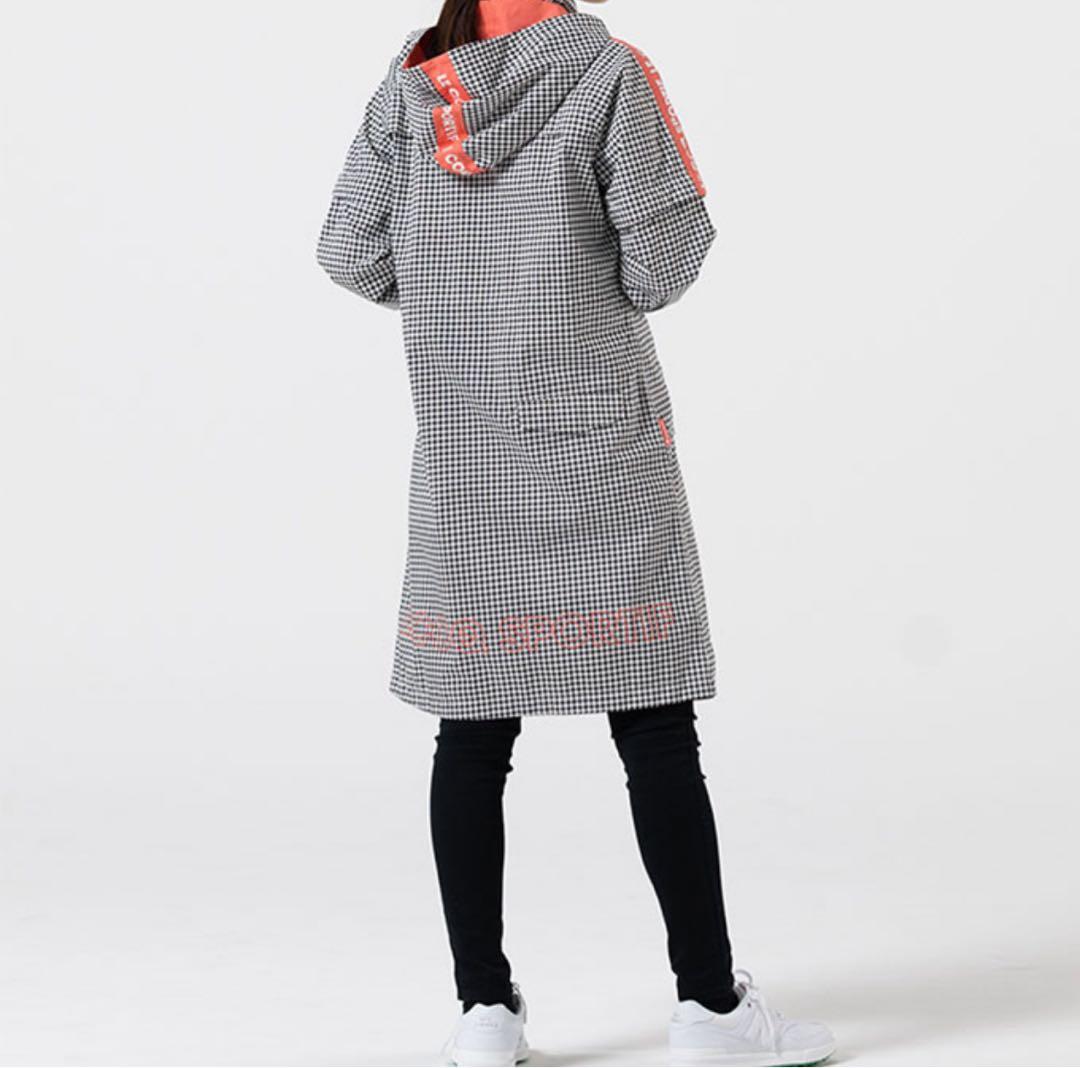 極美品♪ ルコックスポルティフ ゴルフ レインウェア ワンピース 千鳥格子 L