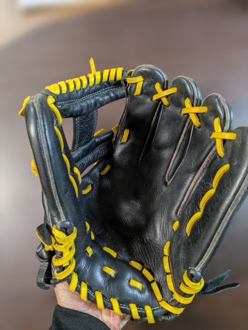 Rawlings 軟式野球グローブ 黒/黄色