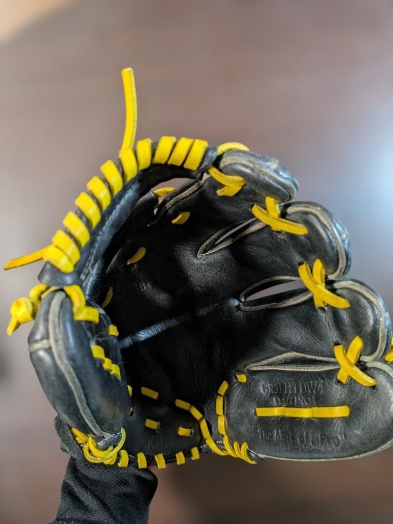 Rawlings 軟式野球グローブ 黒/黄色