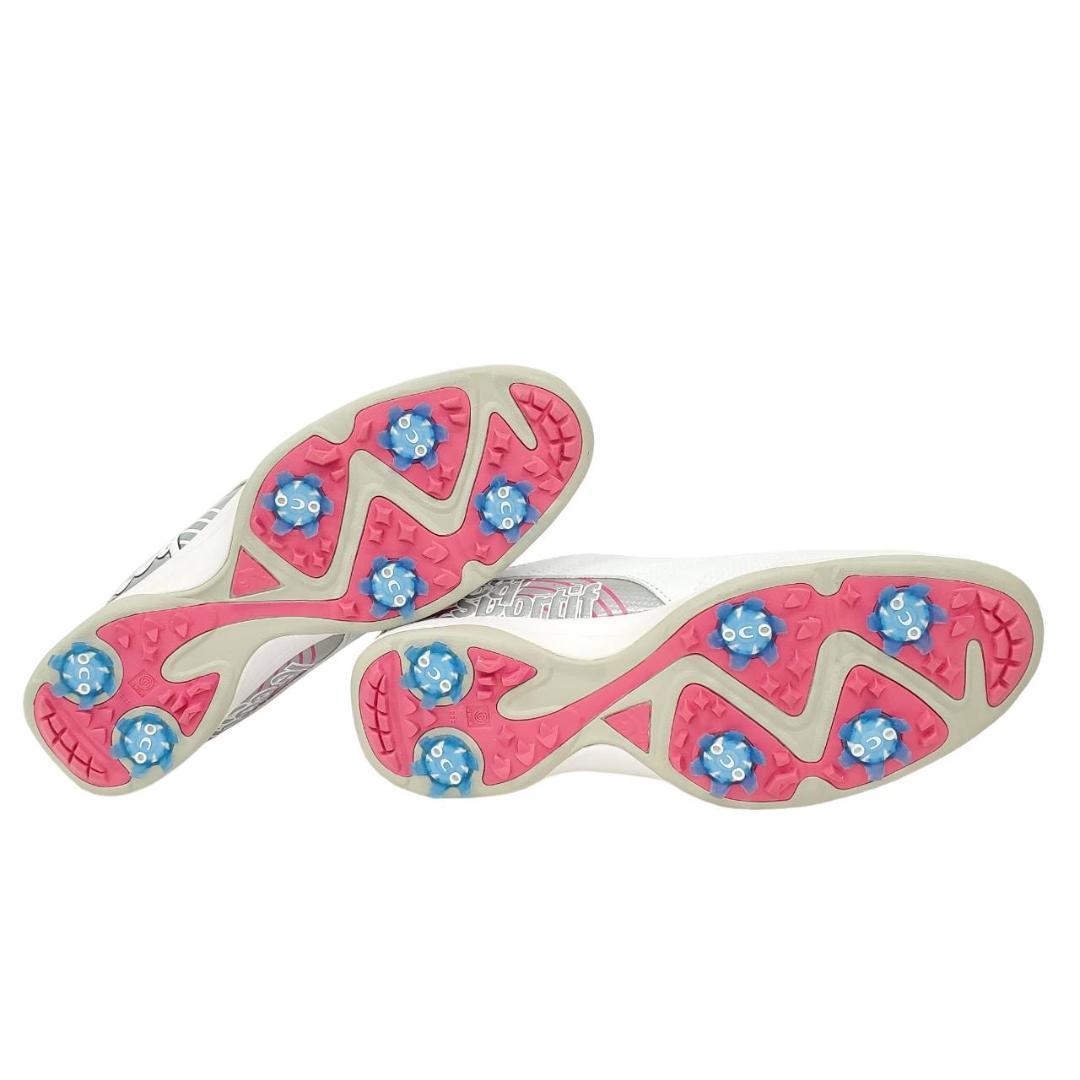 ★ルコック 新品 ゴルフシューズ ヒールダイヤル式 軽量 バイカラー 24.5