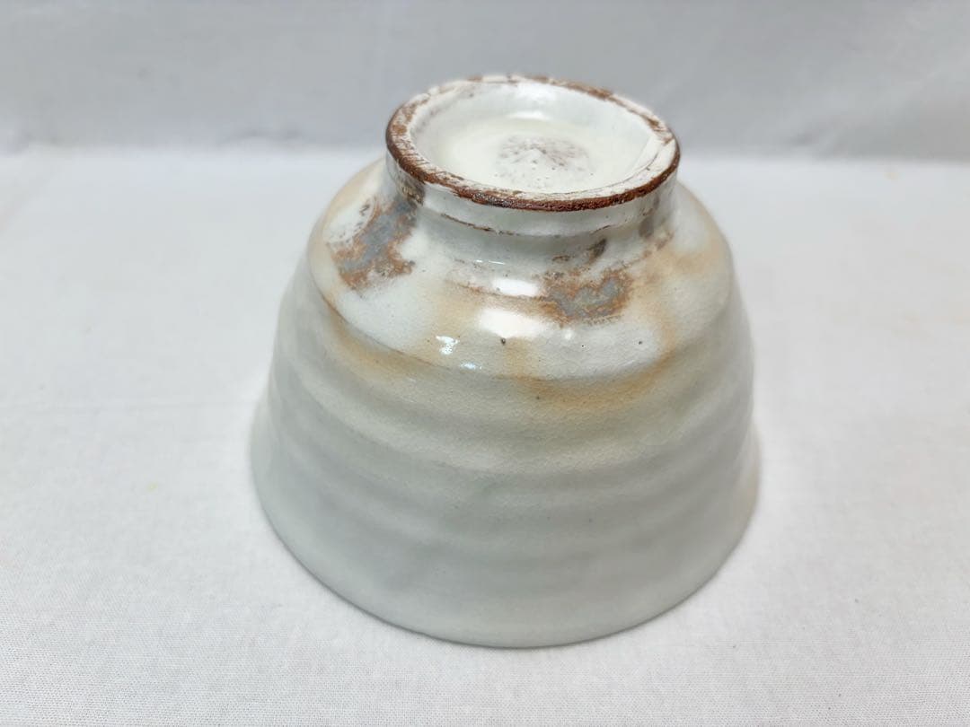 未使用 茶道具 清和窯 粉引 数茶碗 十客組 陶印 茶器 茶事 茶席 共布 共箱