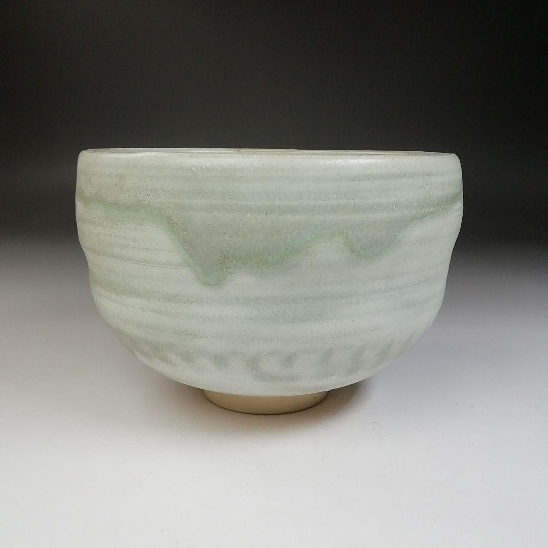 Ｔ７０５　茶碗　『象牙色釉　茶碗』『九谷焼』『伊豆蔵寿郎 造』共箱　抹茶碗　茶道