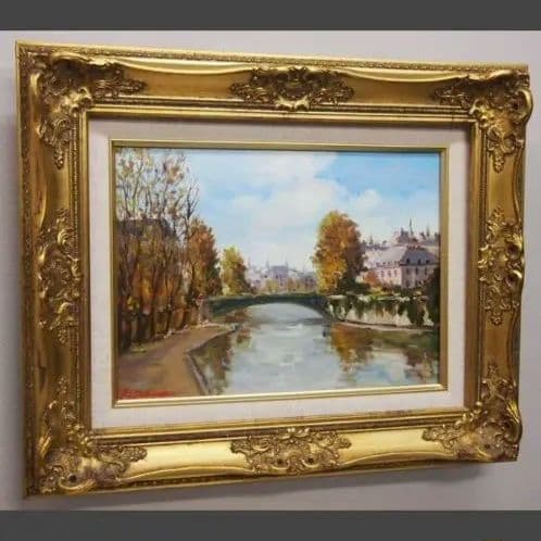 「セーヌ川」日下部　寛　油彩画