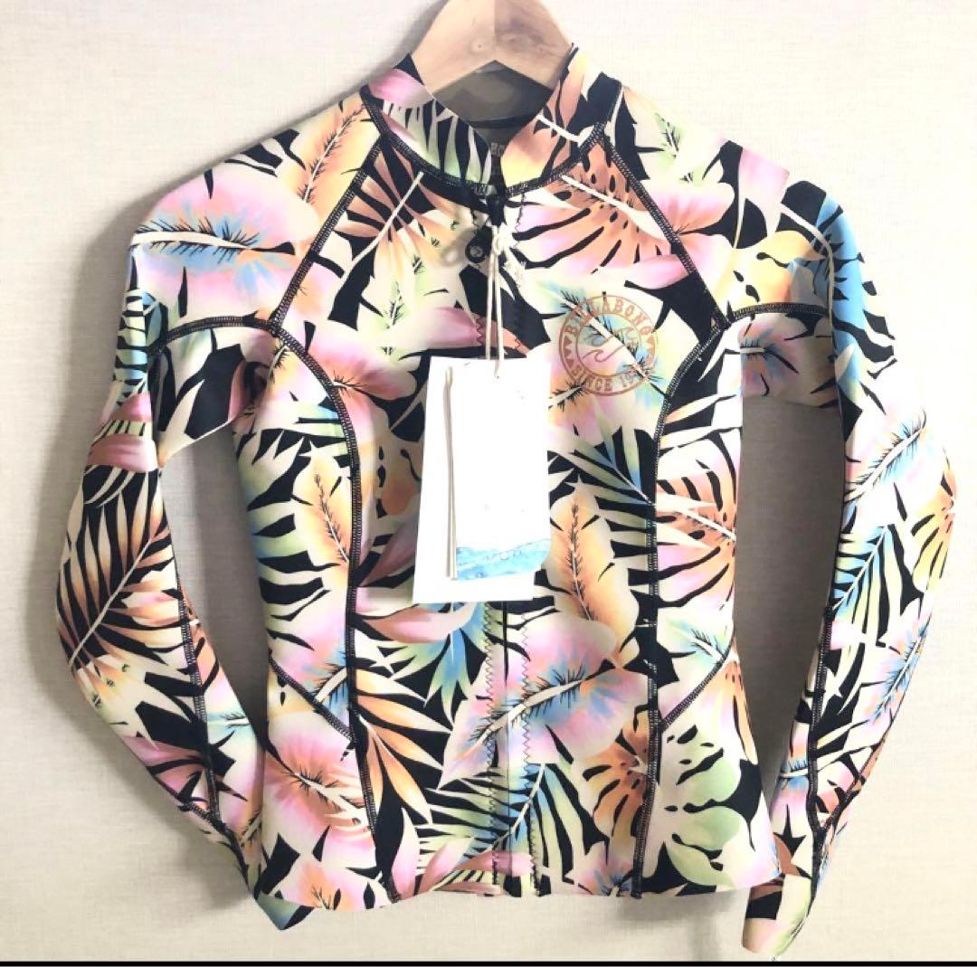 新品BILLABONG レディース 長袖タッパー フロントジップ ウェットスーツ