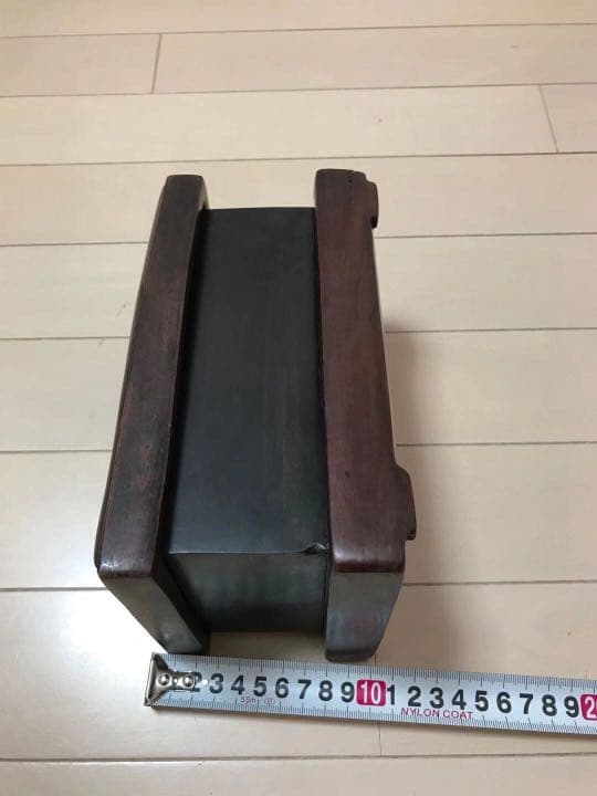 清雅軒　古硯　崇禎二年　硯盒に破損あり