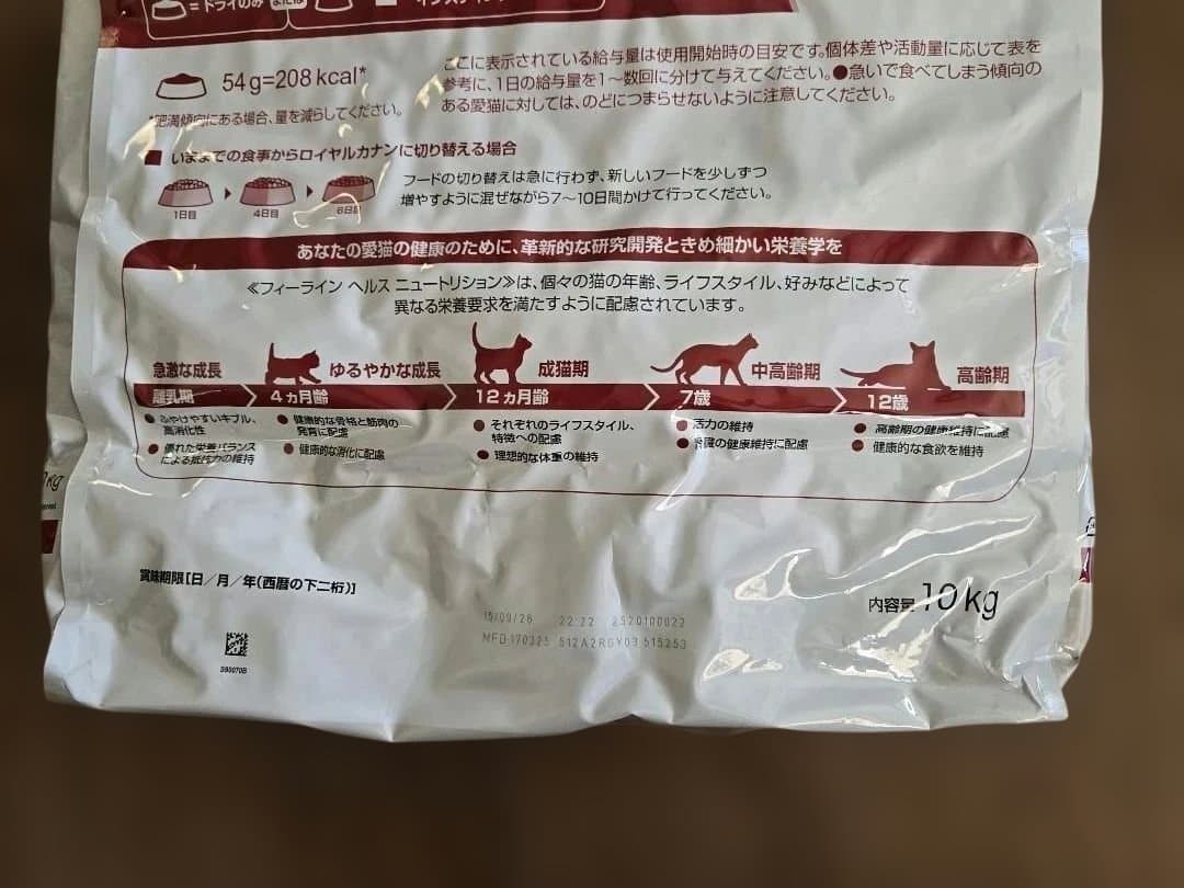 ロイヤルカナン FHN フィット 標準的な成猫用 10kg