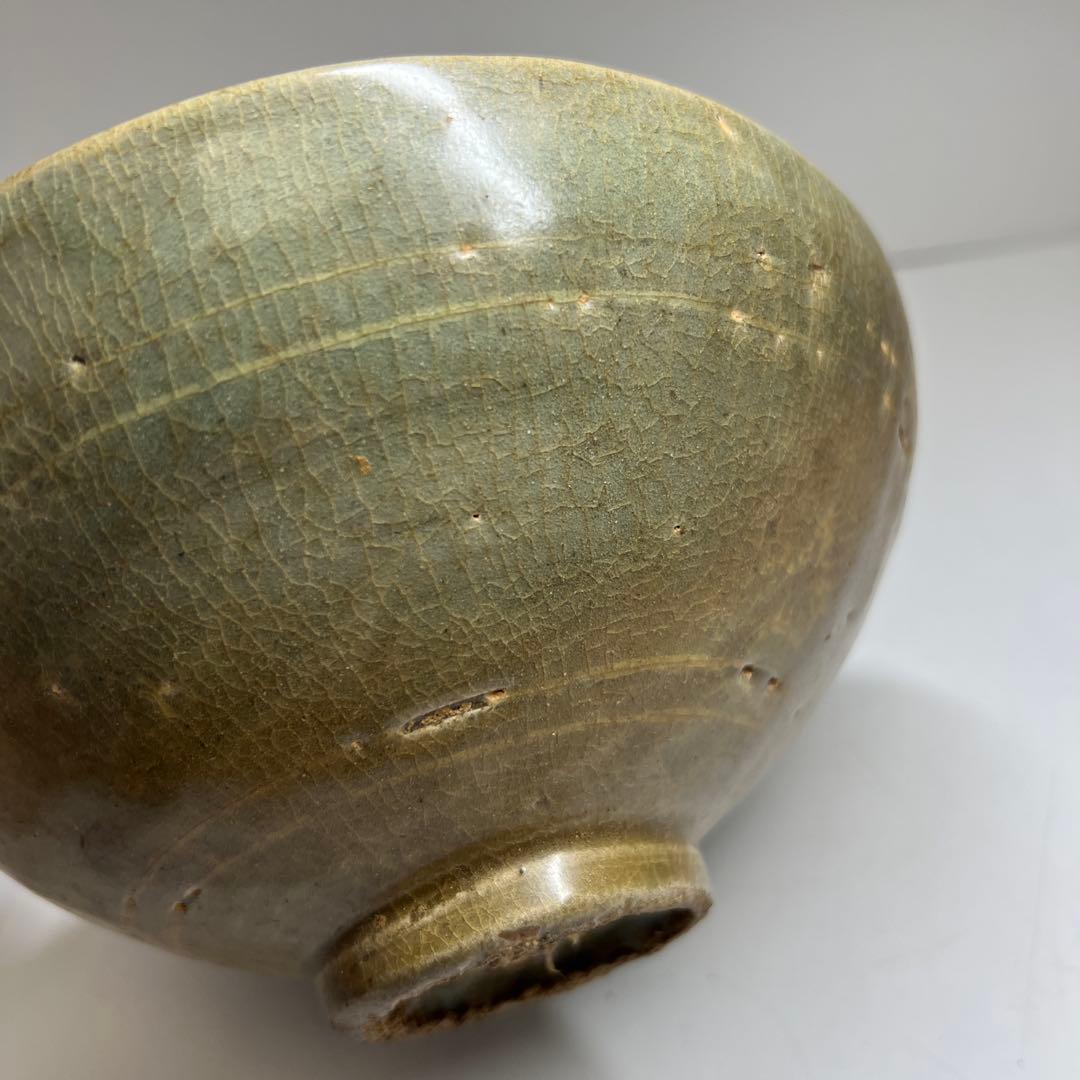 16世紀　高麗青磁白泥象嵌鉢　口径19㎝　東Y7-1003☆2Fトヒサ