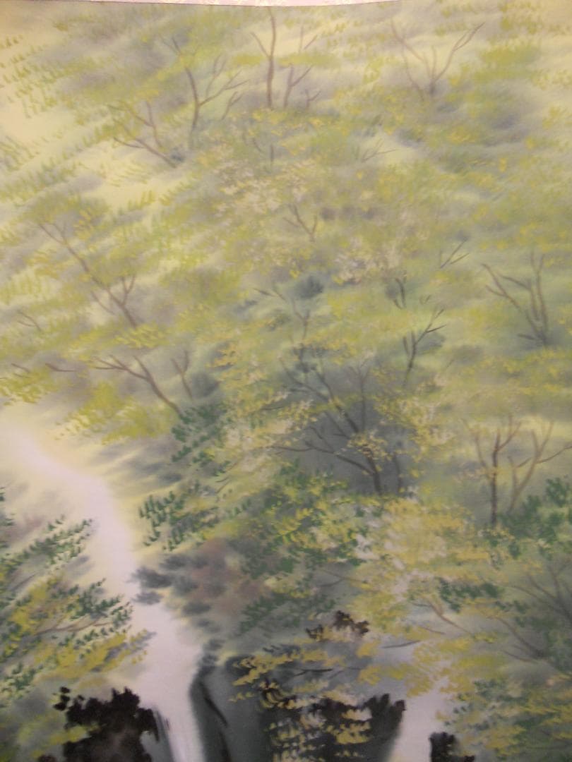 掛け軸 古川翠峯 高千穂峡 絹本 希少 軸装 茶道具 掛軸 美品 です。