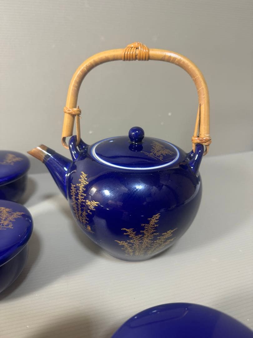 2488 深川製磁　茶器セット　急須1客　湯呑蓋付10客